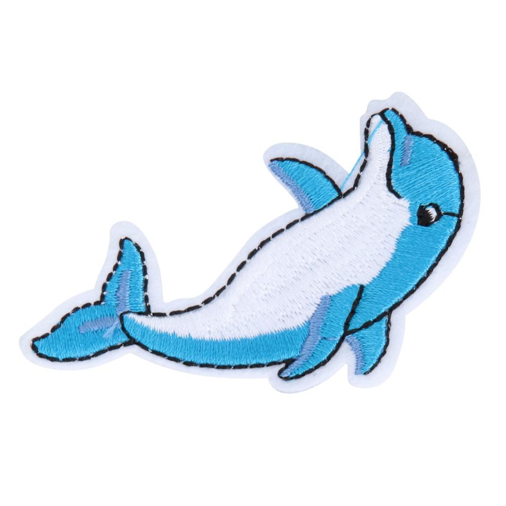20 Stück Delfin-Muster Aufbügel-Aufnäher Handgefertigte Aufnäher zum Annähen Bestickte Aufnäher Jacke