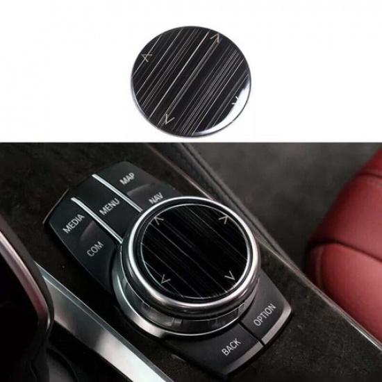 13-19 For BMW 3 4 Series Middle Console Multimedia Button Sticker Black Titanium