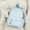 Schoolbag Japanese ins small fresh solid color versatile schoolbag large capacity junior high school student backpack leisure travel backpack