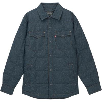 Levis FW24 Série Performance Warm Fleece Veste Imprimée à Boutons Pression Ample Multi-Poches Logo Doudoune Homme Veste 0017P-0001