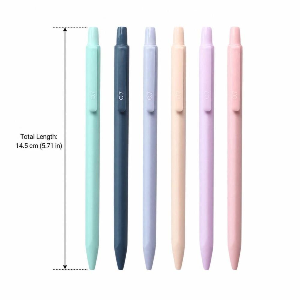 6/12pcs Triangular Barrel Mechanical Pencils Morandi Click Propelling Pencils Students Gift
