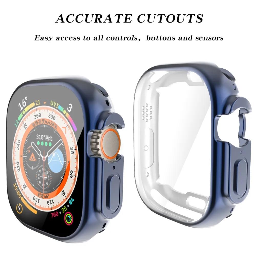 360 Full Soft Protective Case for Apple Watch Ultra 2 49mm Case TPU Screen Protector Bumper for iWatch Series 9/7/8 41mm 45mm Cover