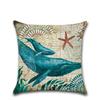 Vintage Collection Ocean Thicken Plush Pillowcase Whale Seahorse Octopus Turtle