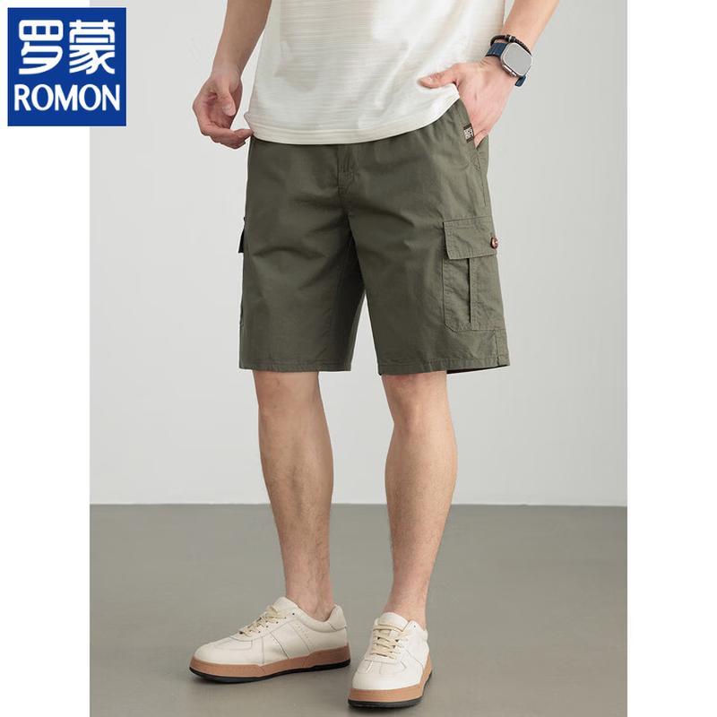 ROMON Men's American Style Cotton Workwear Shorts