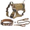 Adjustable Tactical Dog Vest & Leash Set - Anti-Shock for Large Dogs