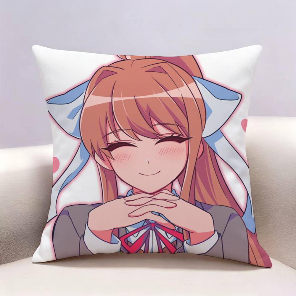 DDLC Monika Doublesided print Pillow Case Cushion Cover Throw Pillow Case For Car Sofa