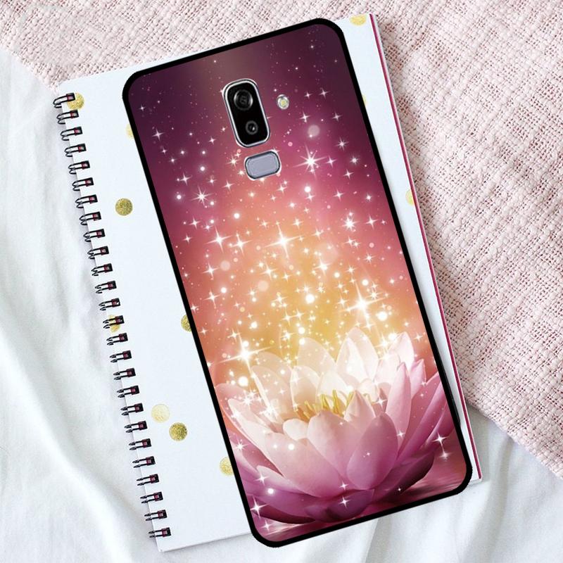 Lotus Blue White Flowers Case For Samsung Galaxy M06 M16 M53 M13 M31 M11 M35 M55 M15 M56 M36 M12 M32 M52 M14 M34 M54