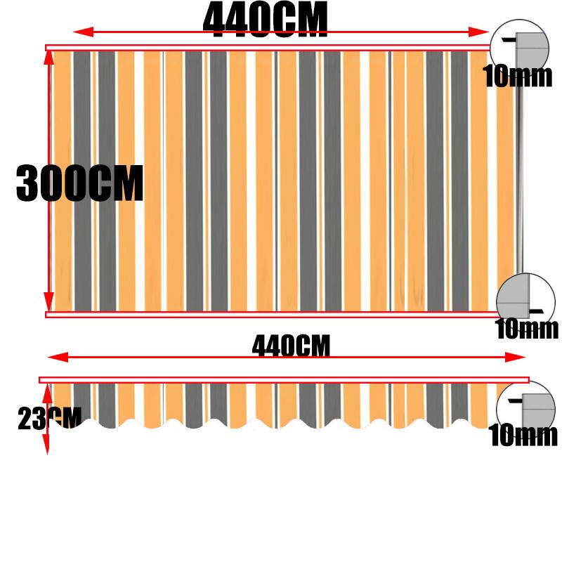 Tewango Custom Outdoor Awning Waterproof Fabric Store Curtain Balcony Canopy Cover UV Block Sunscreen Rain Tarp Strip Cloth