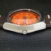 VINTAGE SEIKO 5 AUTOMATIC JAPAN 6309A MENS ORANGE COLOR DIAL WATCH a702737-1