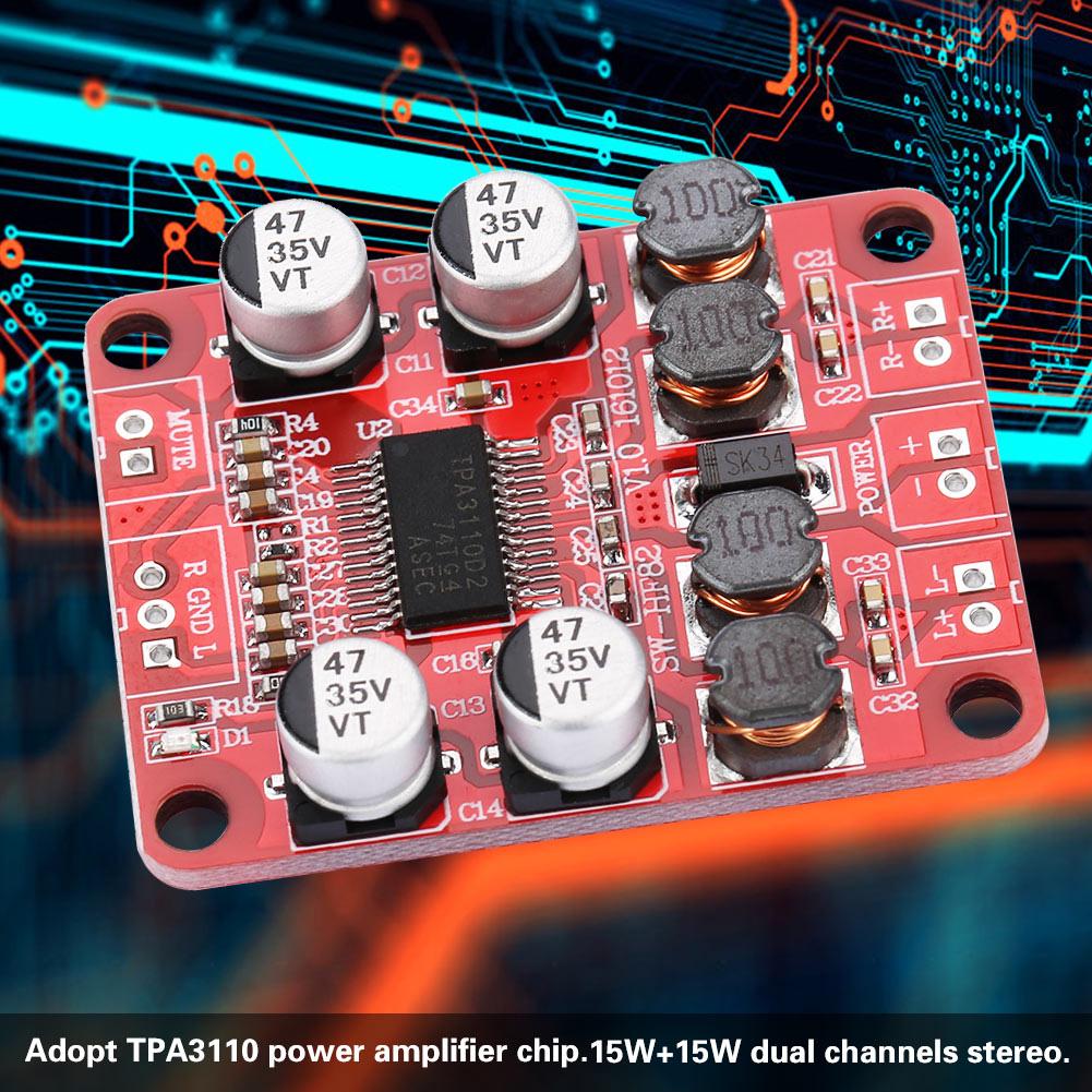 TPA3110 Digital Audio Power Amplifier Board 2x15W  Channel Stereo HF82