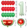 18Pcs New Summer Watermelon Balloon Suit 1-9 St Birthday Fruit Party Decoration Aluminum Film Balloon Set