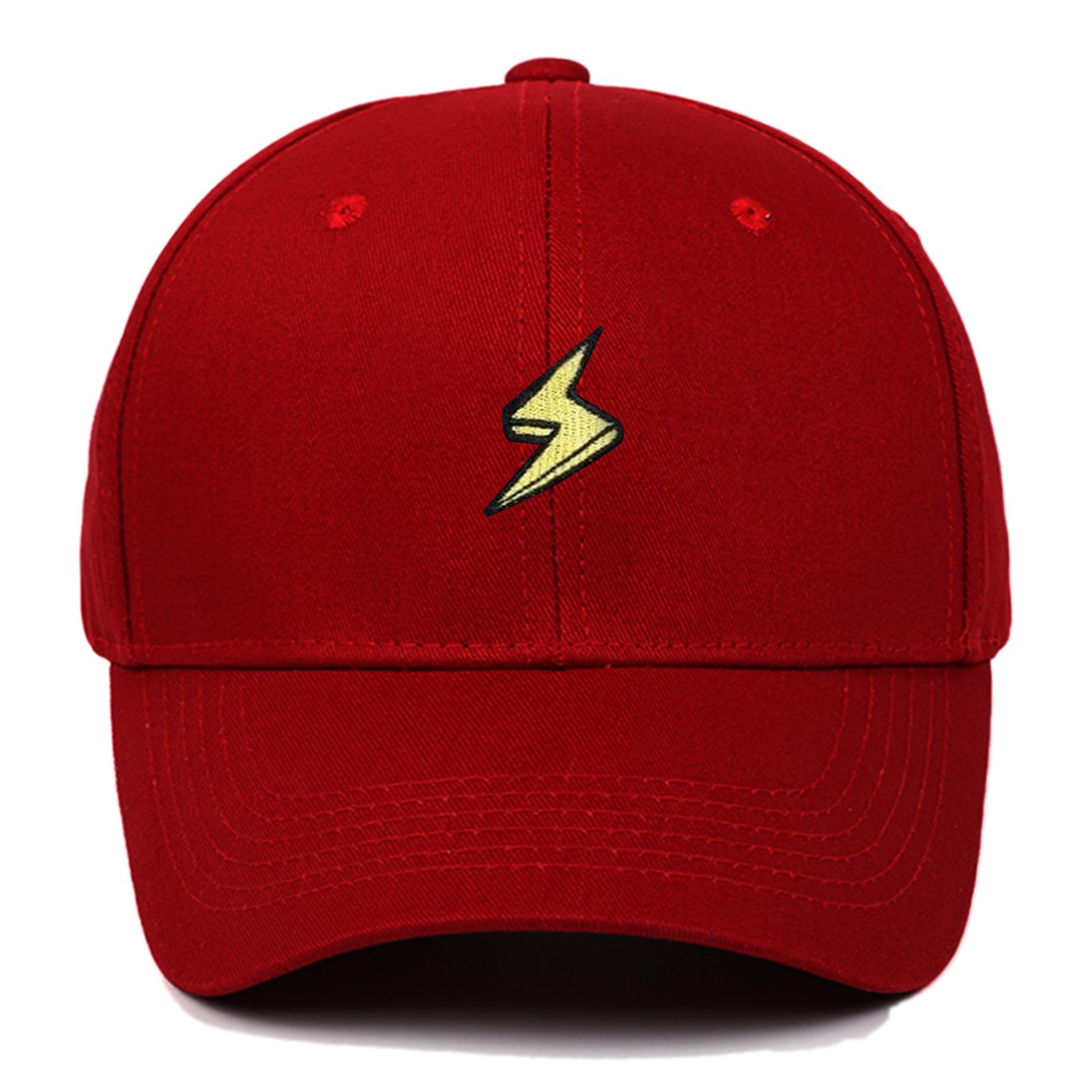 Custom Embroidery Lightning Baseball Cap - Casual Hat with Logo Adjustable