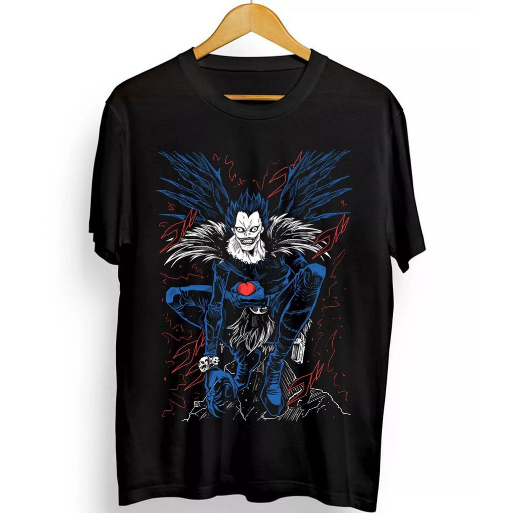 Kira Ryuk Men T-Shirt Death Note L Manga Strip Horror Anime Black Tee Shirt Graphic T Shirts Oversized T Shirt Men's Clothing