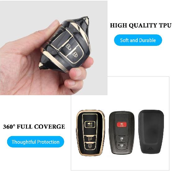 Für Toyota 4Runner Schlüsselanhängerhülle Mit Schlüsselring Kompatibel Mit 2016-2024 RAV4 Camry Prius Prado Highlander Avalon