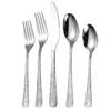 Messer Gabel Löffel Set Edelstahl Besteck Rutschfester Bequemer Griff Steakmesser Dessertlöffel Teegabel für Westliches Essen Spülmaschinenfest