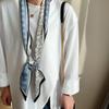 Spring And Summer Satin Long Scarf For Women Sunscreen Shawl Fashionable Beauty Scene Satin Long Scarf Versatile Travel Scarf