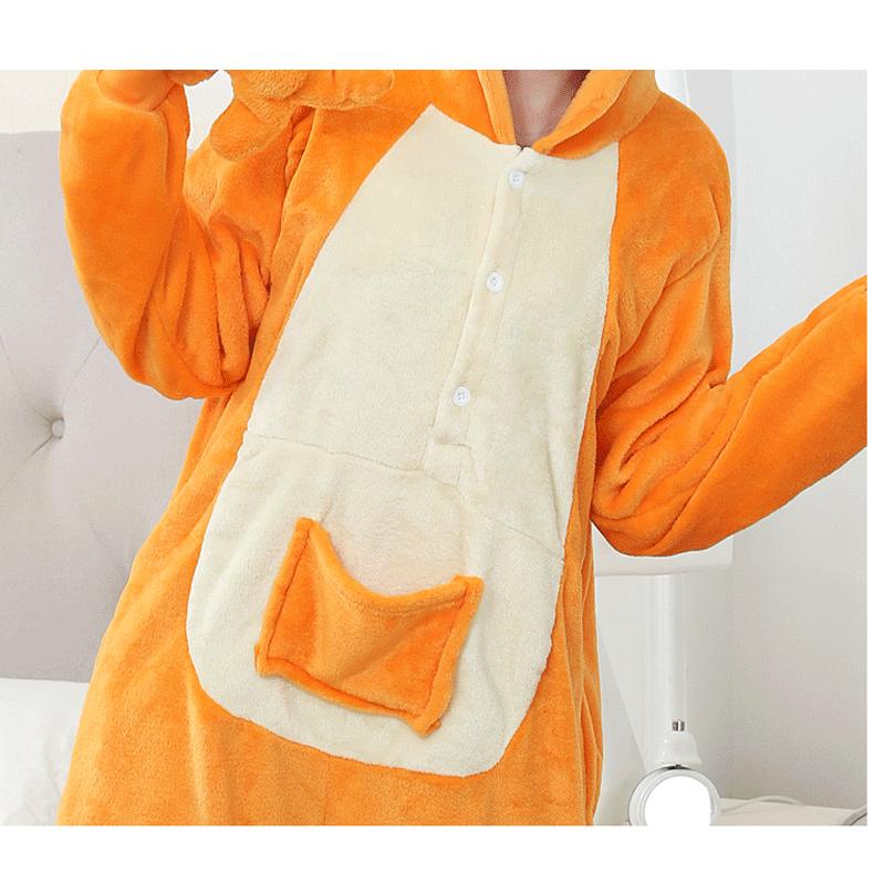 Kigurumi klokan Cosplay Fanny šaty Dámská pyžamová souprava s dlouhým rukávem Noční košile Pohodlné volné spaní oblečení na spaní Dámské pyžamové kostýmy