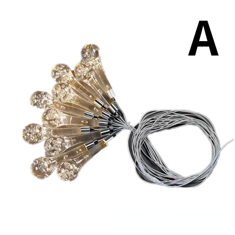 

10 Люстра с каплями воды, люстра с морским ежом, свадебный реквизит на Рождество, светодиодные декоративные светильники A