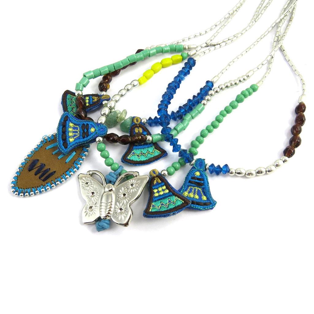 Les Trésors De Lily [M1809] - Silver Turquoise 'Altai' Designer Necklace