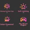 Suction Cup Installation Car Demon Eye Light Cool LED Atmosphere Light  Auto Decoration