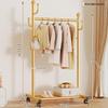 Mobile Floor-Standing Clothes Rack for Bedroom, Balcony, and Dorm – Indoor Hanging and Drying Solution.