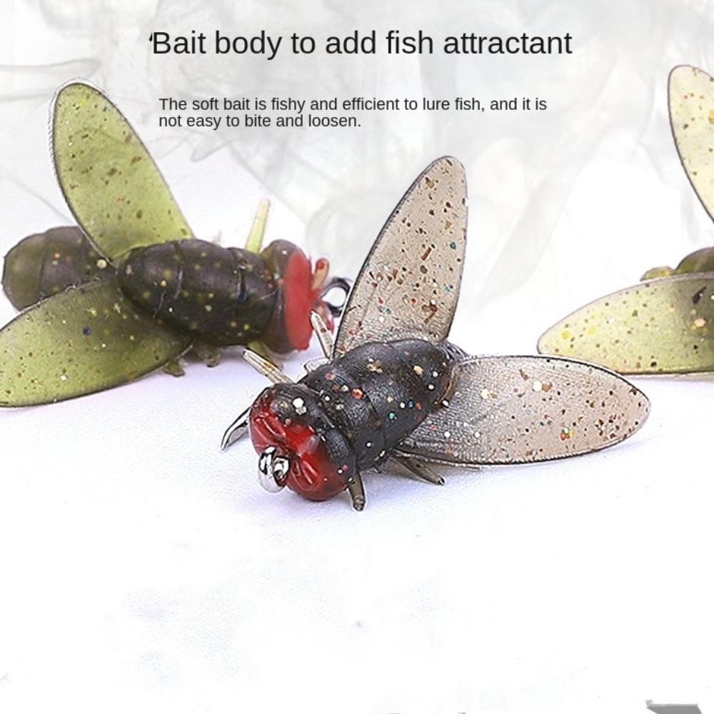 20PCS PVC Trout Jigs Spinner Swim Baits Flies Insects Lures New Flies Tackle