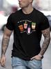 Unisex T-shirt Men's Soft Breathable T-Shirt - Casual Crew Neck Short Sleeve Tee with Random Letter Print, Opaque S