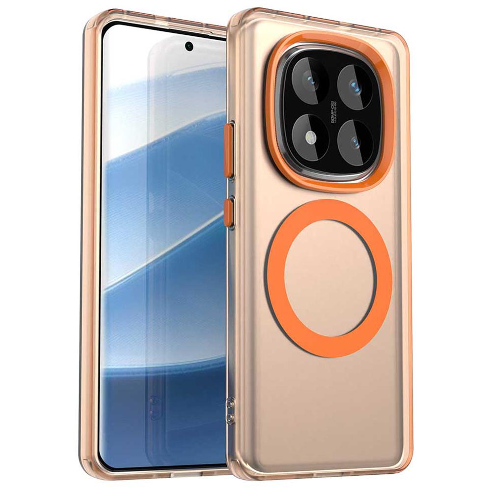 For Xiaomi Redmi Note 14 Pro 5G/Poco X7 5G Magnetic Case PC+TPU+PET Anti-Drop Phone Cover