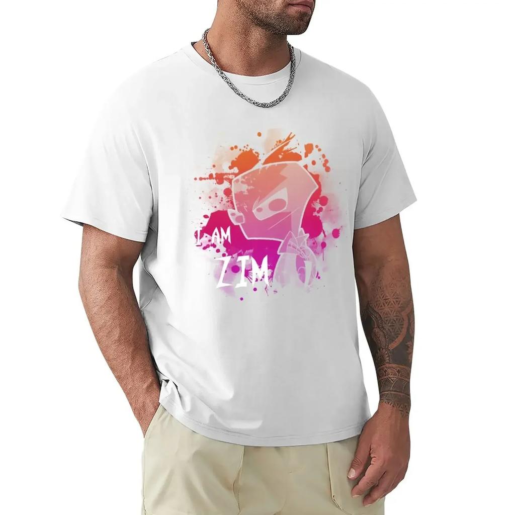 Round Neck I Am Zim T-Shirt custom t shirts design your own black graphics black t-shirts for Arrival streetwear Cotton