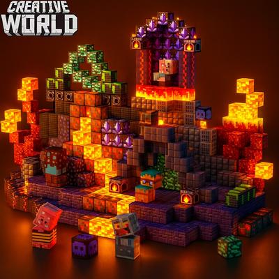 Magnetic Building Blocks Mine World Magnet Lava Dark Cave Midnight Bear Brick Cube Education Sensory Halloween Toy Children Gift