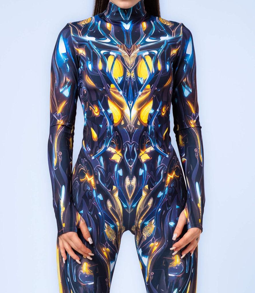 Fantasias de Palco com Impressão Digital 3D para Adultos Eventos de Halloween Festa Temática de Carnaval Roupa de Cosplay Jogo de Faz de Conta Macacão