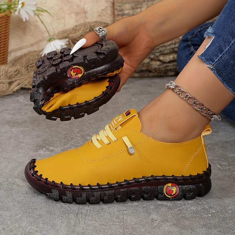 Women'S Casual Low-Top Sneakers - Lightweight Soft Synthetic Cover & PU Sole, Round Toe Slip-On Shoes In Assorted Colors - All-Season Comfort