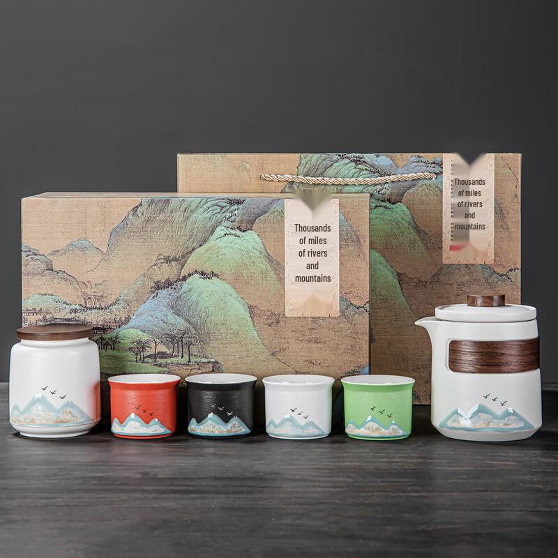 Leinuo Thousand Li Rivers and Mountains Tea Set