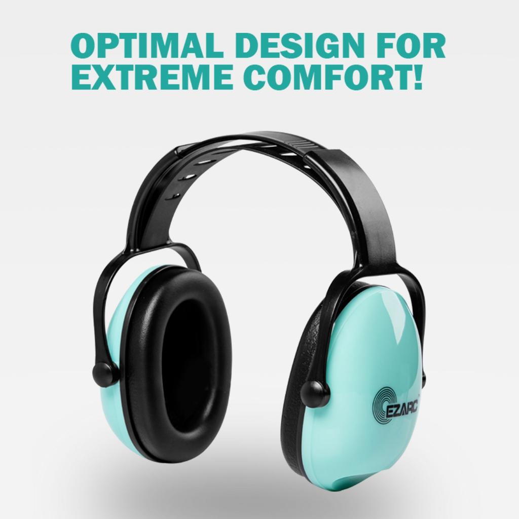 EZARC Soundproof 30dB SNR Foldable Earmuffs for Children and Ideal for and Relieving Hearing Noise Reduction Earmuffs, Reduction, Students, Sleeping,