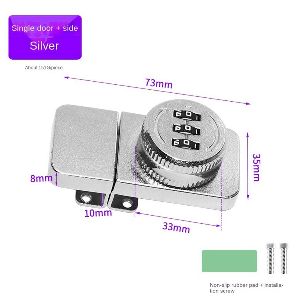 3 Digital Code Glass Door Password Lock Hardware Combination Lock Display Case Lock  Glass Cabinet