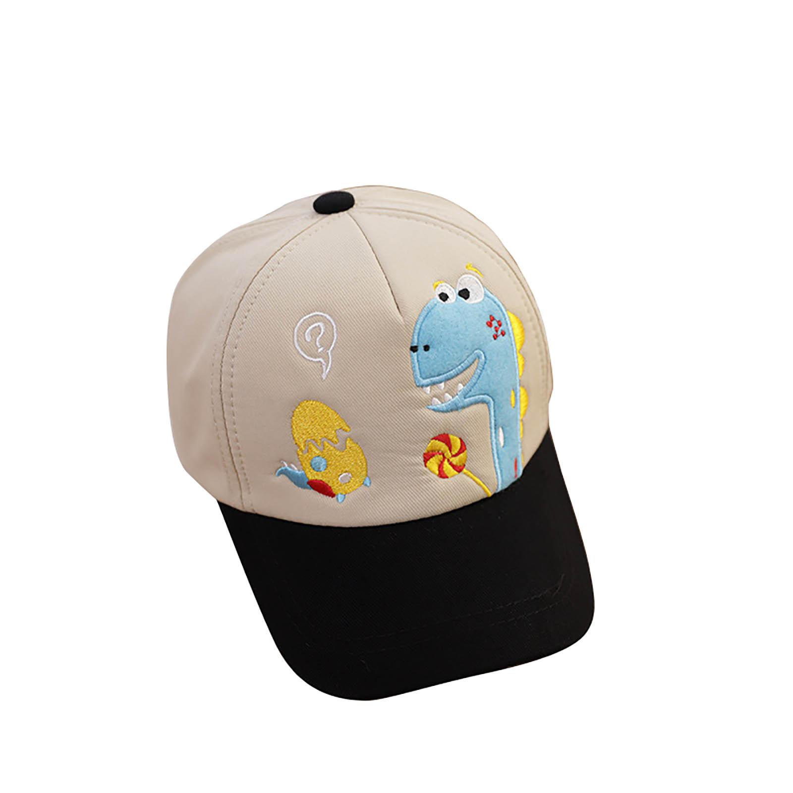 

Бейсбольная кепка с мультяшным динозавром в тон детской кепке для мальчиков и девочек 47-53cm бежевый
