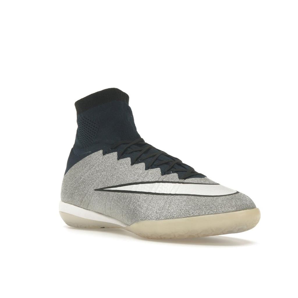 Nike MercurialX Proximo SE IC Metallic Silver Dark Obsidian Unisex Sneakers White Black 805030-014