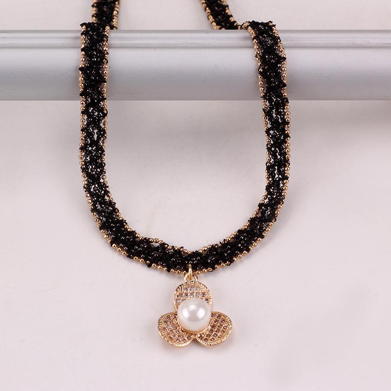 Day Choker Neck Chain Collar Women S Short Collarbone Leaf Sexy Necklace Neck Lace Bead Lucky Grass