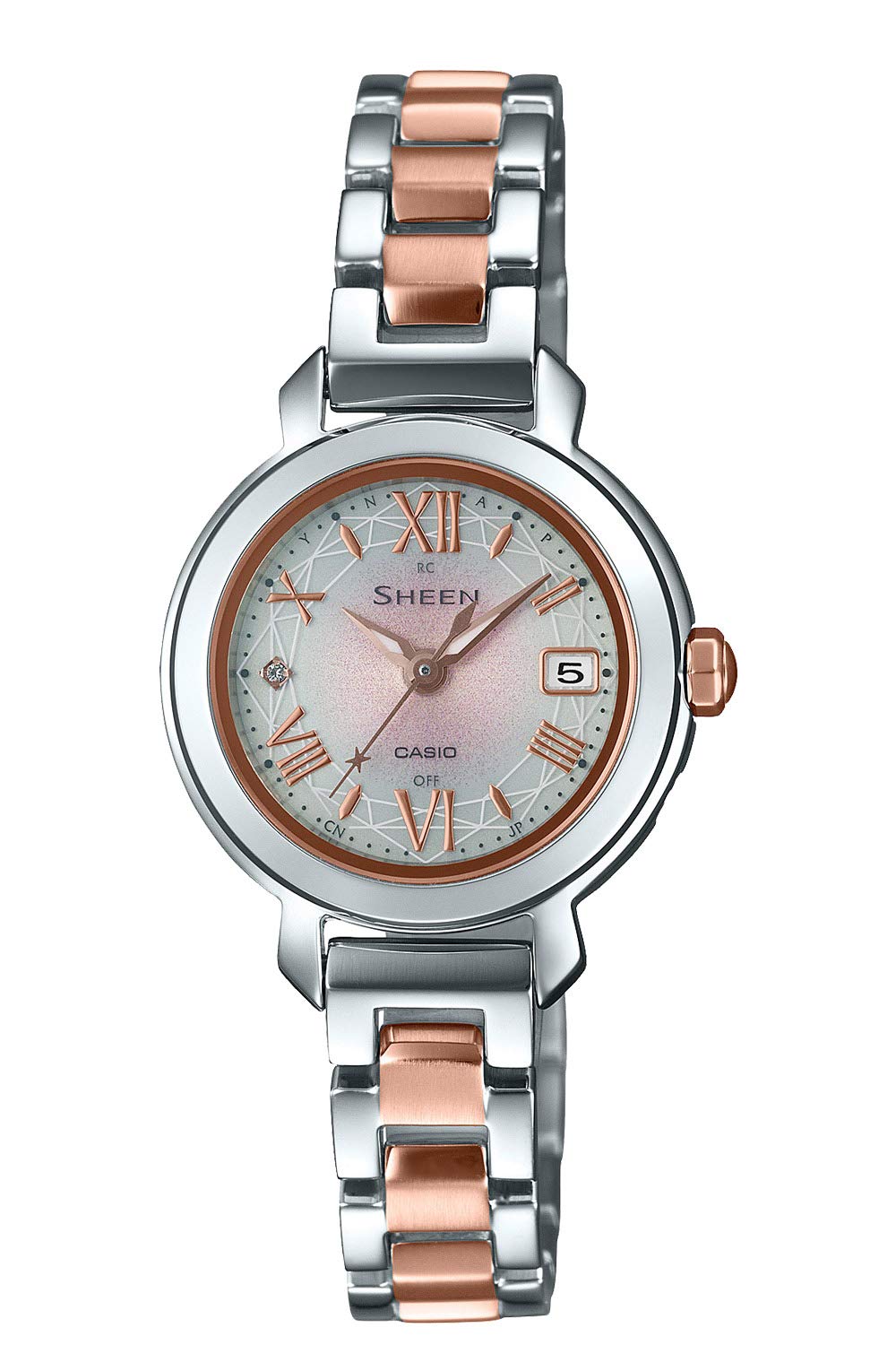 

Женские солнечные часы Casio Sheen золотистые с радиоконтролем SHW-5300DSG-4AJF