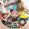 Spy Family Round Area Rug Carpet Rug For Living Room Bedroom Sofa Playroom Decor Nonslip Floor Mat