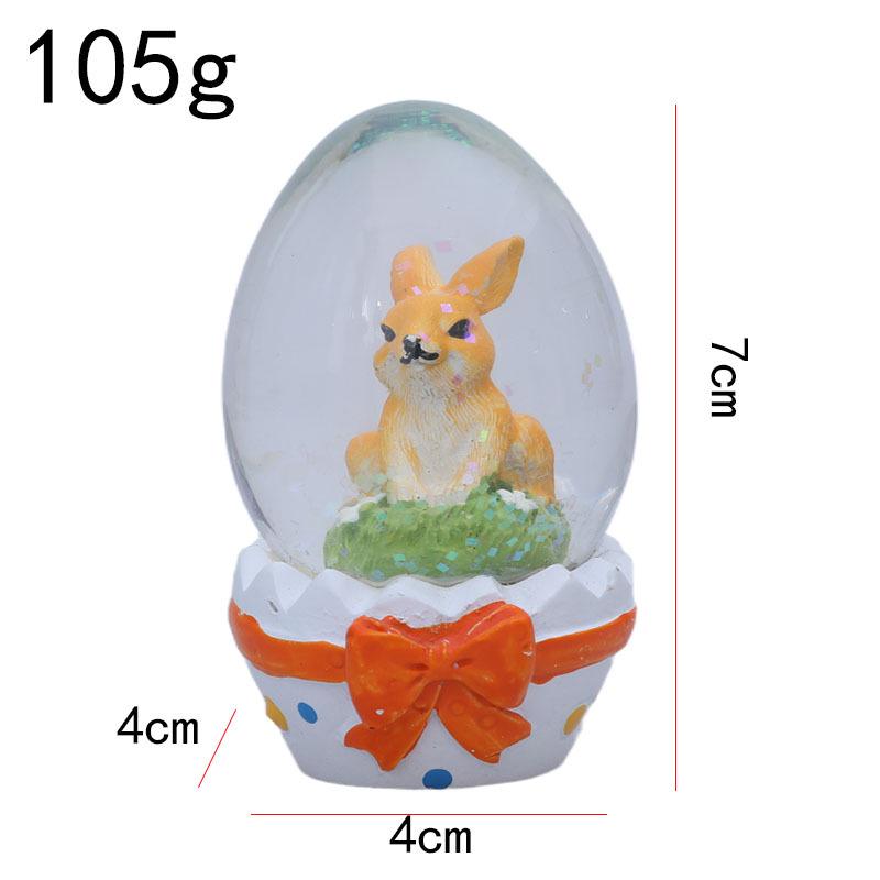 Easter Cute Glass & Resin Bunny Egg Ornaments for Window & Courtyard Decor