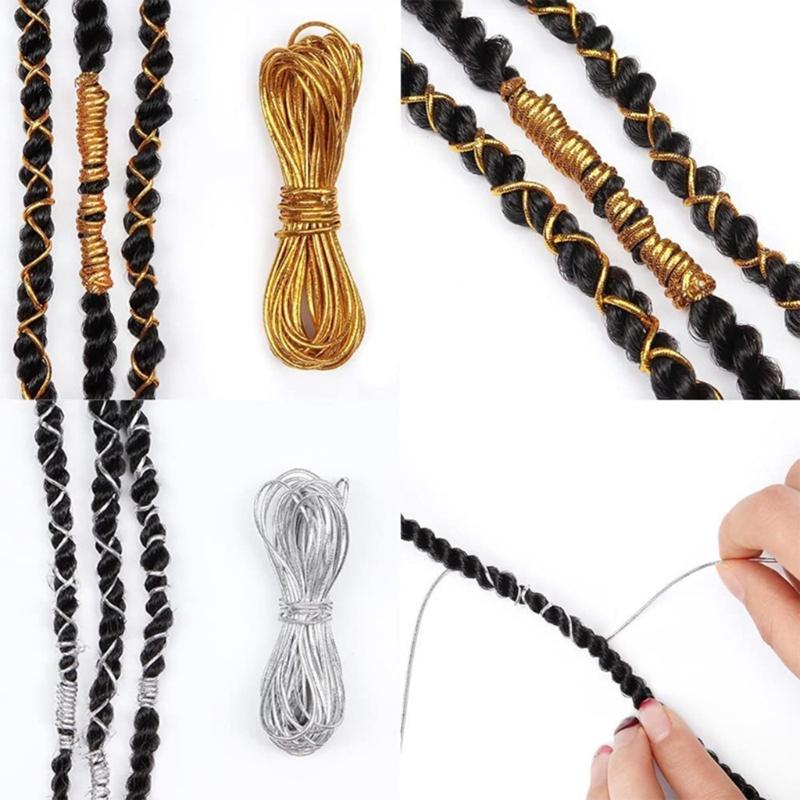 Dreadlock Haarverlängerungs-Ornament Für Jubelndes Styling Mit Metallischem Seildesign Einfach Zu Verwenden Haartypen