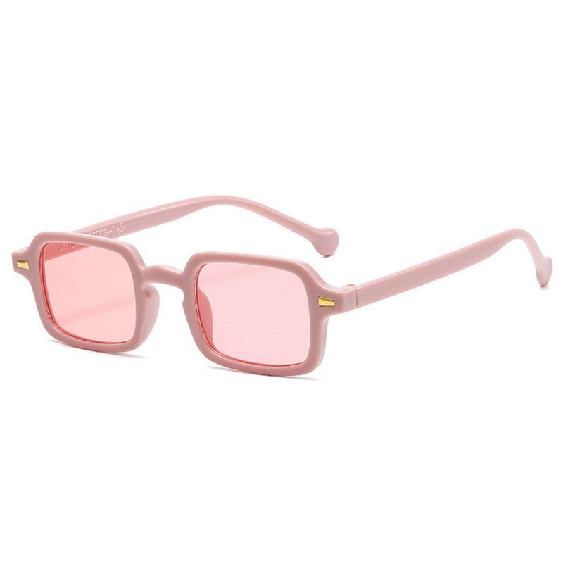 Fashion Vintage Small Rectangular Frame Sunglasses Woman Luxury UV400 Sun Glasses Female Trendy Leopard Blue Oculos De Sol
