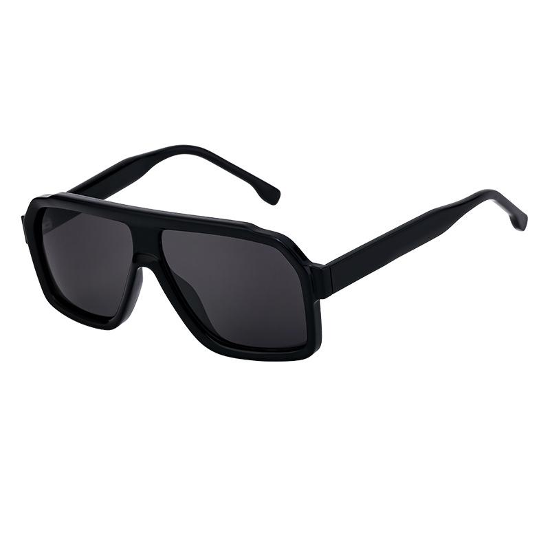 Oversized Square Sunglasses for Men Classic Luxury Brand Trendy Metal Big Frame Goggles Eyewear Stylish Sun Glasses