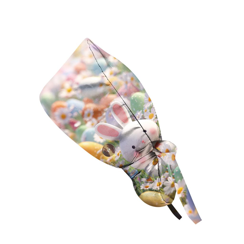 Berretto da lavoro alla moda con stampa, Berretto casual da donna con coda di cavallo, Berretto da lavaggio, Berretto Baotou