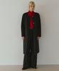 Leftseoul Cashmere Collarless Scarf Handmade Coat [Charcoal]