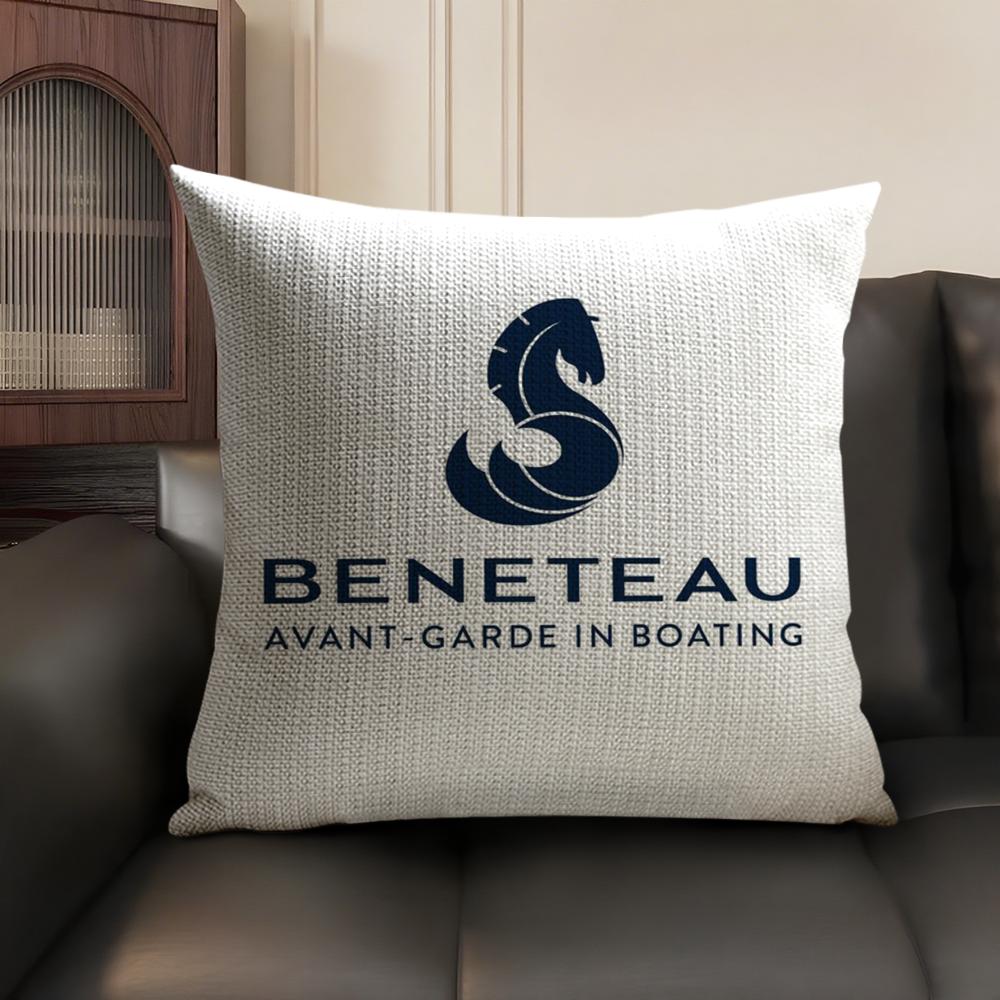 B-Beneteaus Y-Yachts Cushion Cover Summer Breathable Linen Organic Fabric Double-Sided Printing Sofa Pillow Case Home Decor