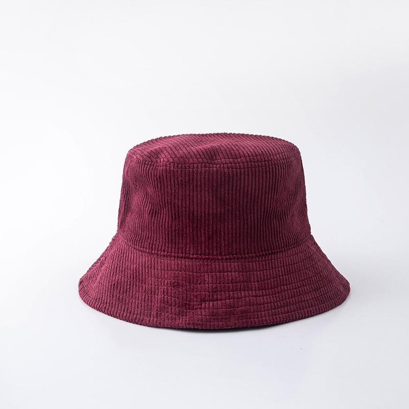 Corduroy Fisherman's Hat Children Versatile Fashion Show Small Face Cold Warm Autumn and Winter Basin Hat