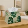 1pc Tropical Botanical Modern Tissue Holder | Versatile Napkin Dispenser, Ideal for Home, Gatherings, Vehicle Decor Monstera Leaf Design - Stylish Tis