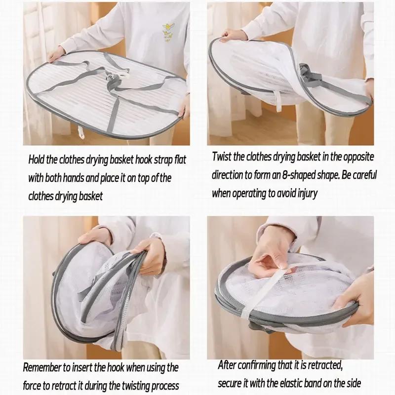 Drying Net 3layer Hanging Clothes Drying Nets for Fruit Herbs Foods Dryer Cage Breathable Storage Rack Cleaning Dry Tools